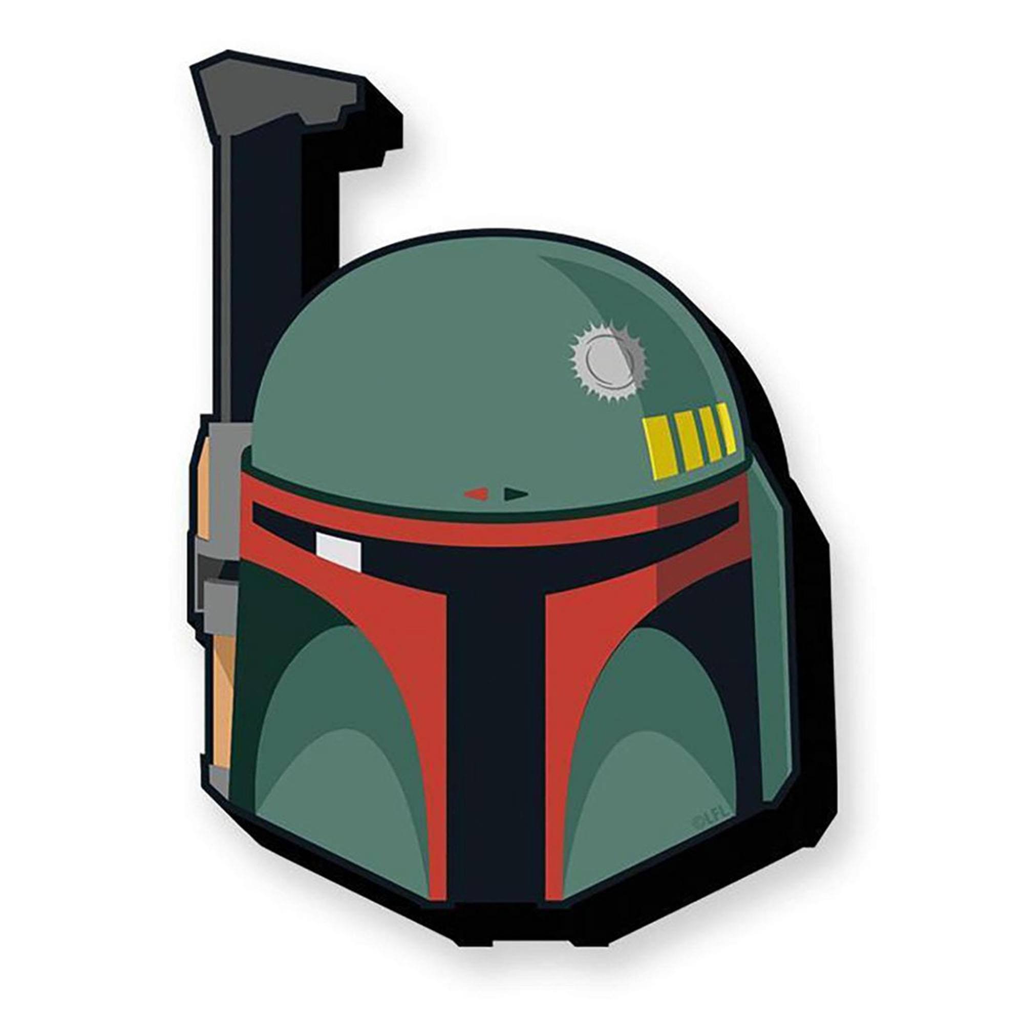 Front. NMR Distribution - Star Wars Boba Fett Helmet Funky Chunky Magnet - Green.