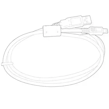 Front. Panasonic - Panasonic K1HA05AD0007 Replacement USB Cable, Black.