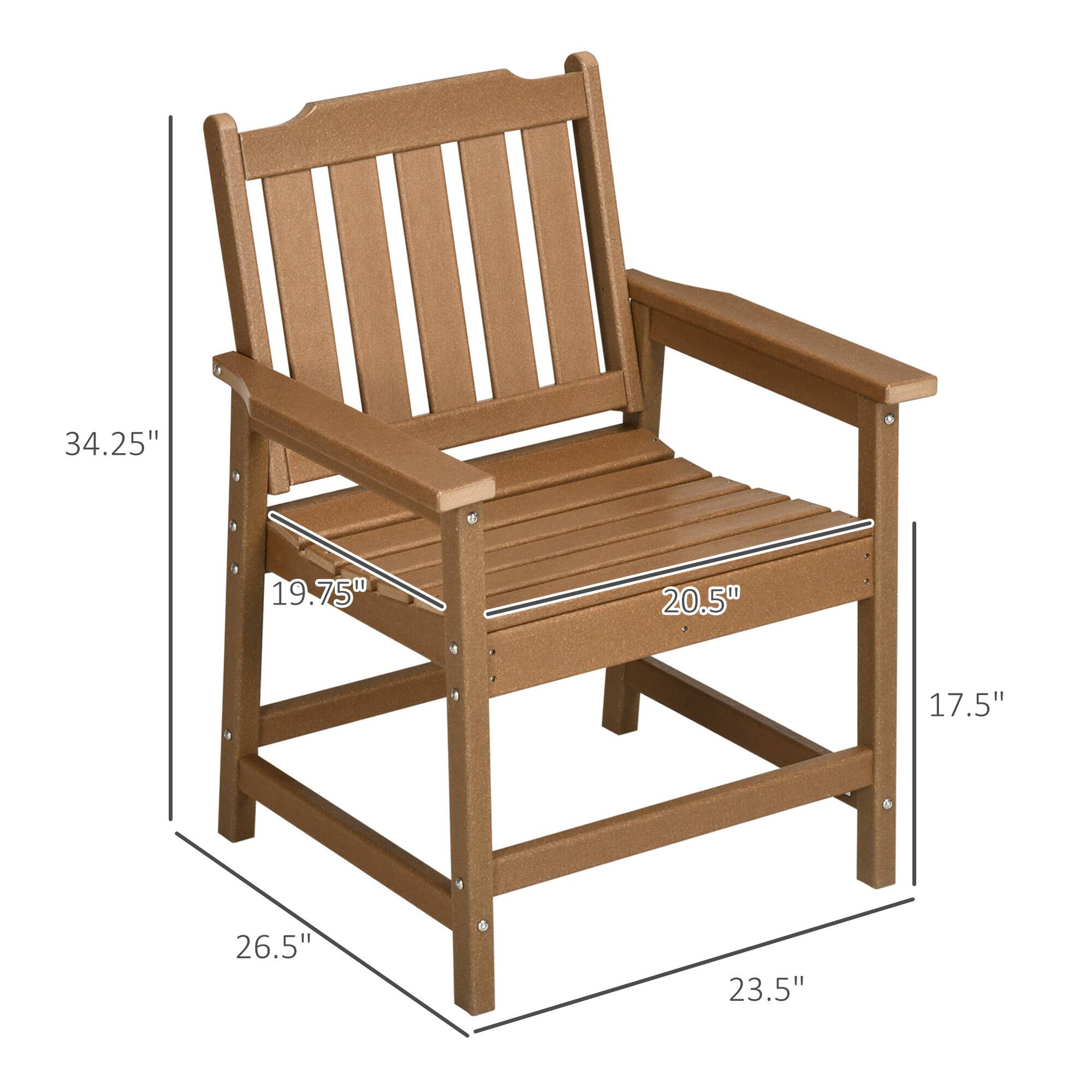 Height: 34.25"
Width: 26.5"
Depth: 23.5"
Seat width: 20.5"
Seat depth: 19.75"
Armrest height: 17.5"