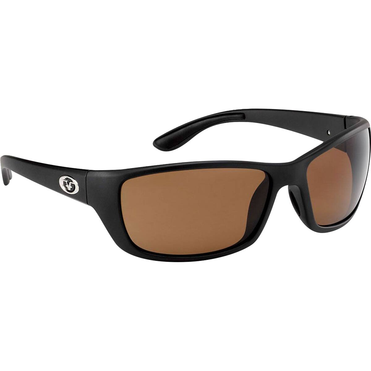 Front. Flying Fisherman - Flying Fisherman Cay Sal Polarized Sunglasses - Matte Black/Amber - Matte Black/Amber.