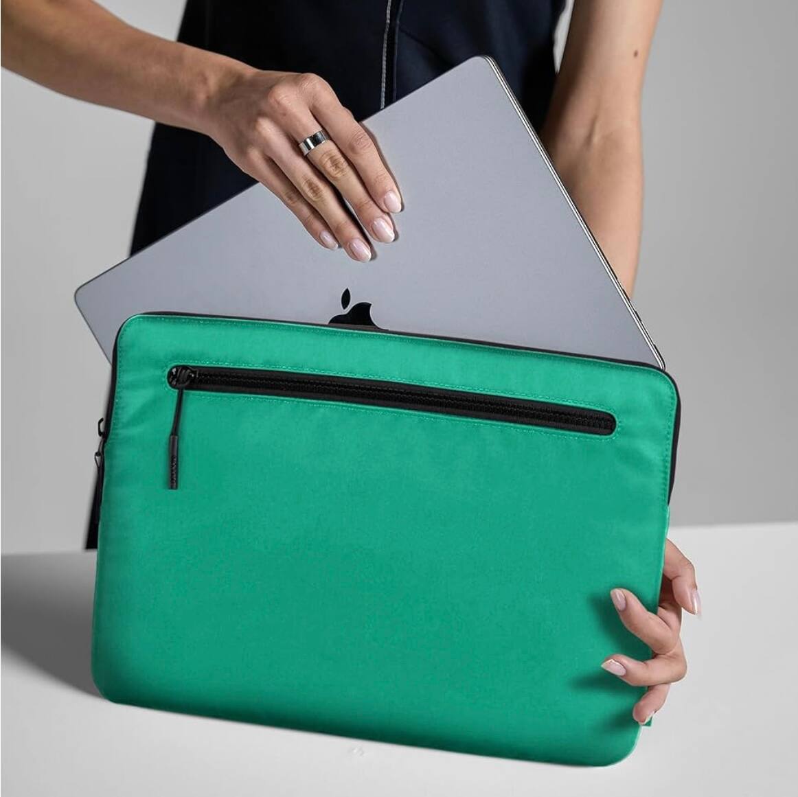 Alt View 2. Incase - Incase Laptop/Tablet Sleeve for 13-inch Macbook Pro/Air, iPad Pro 12.9 - Ocean Jade - Ocean Jade.