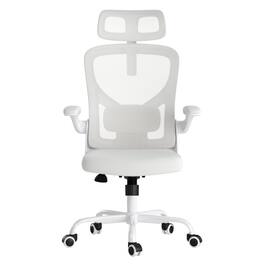 HTUTWOO - Ergonomic Office Chair, Home Office Desk Chair with Headrest with Armrests and Adjustable Lumbar Support for Office,Game - White