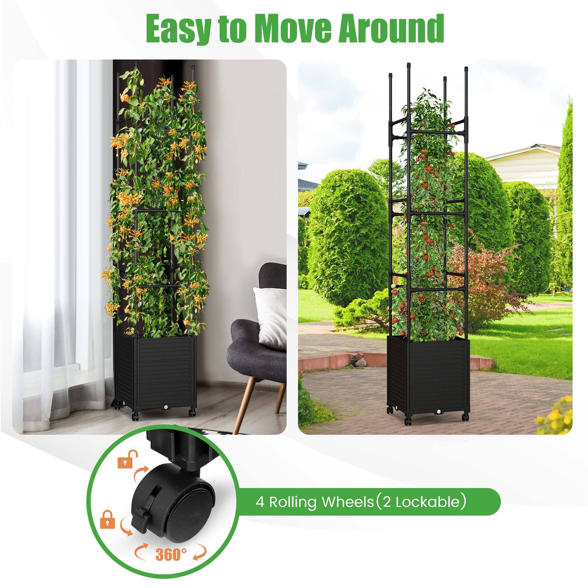 Easy to Move Around: 1. 4 Rolling Wheels (2 Lockable) 360