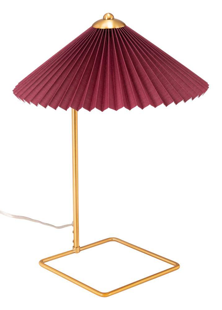 Back. Hivvago - Charo Table Lamp Red & Gold - Red & Gold.