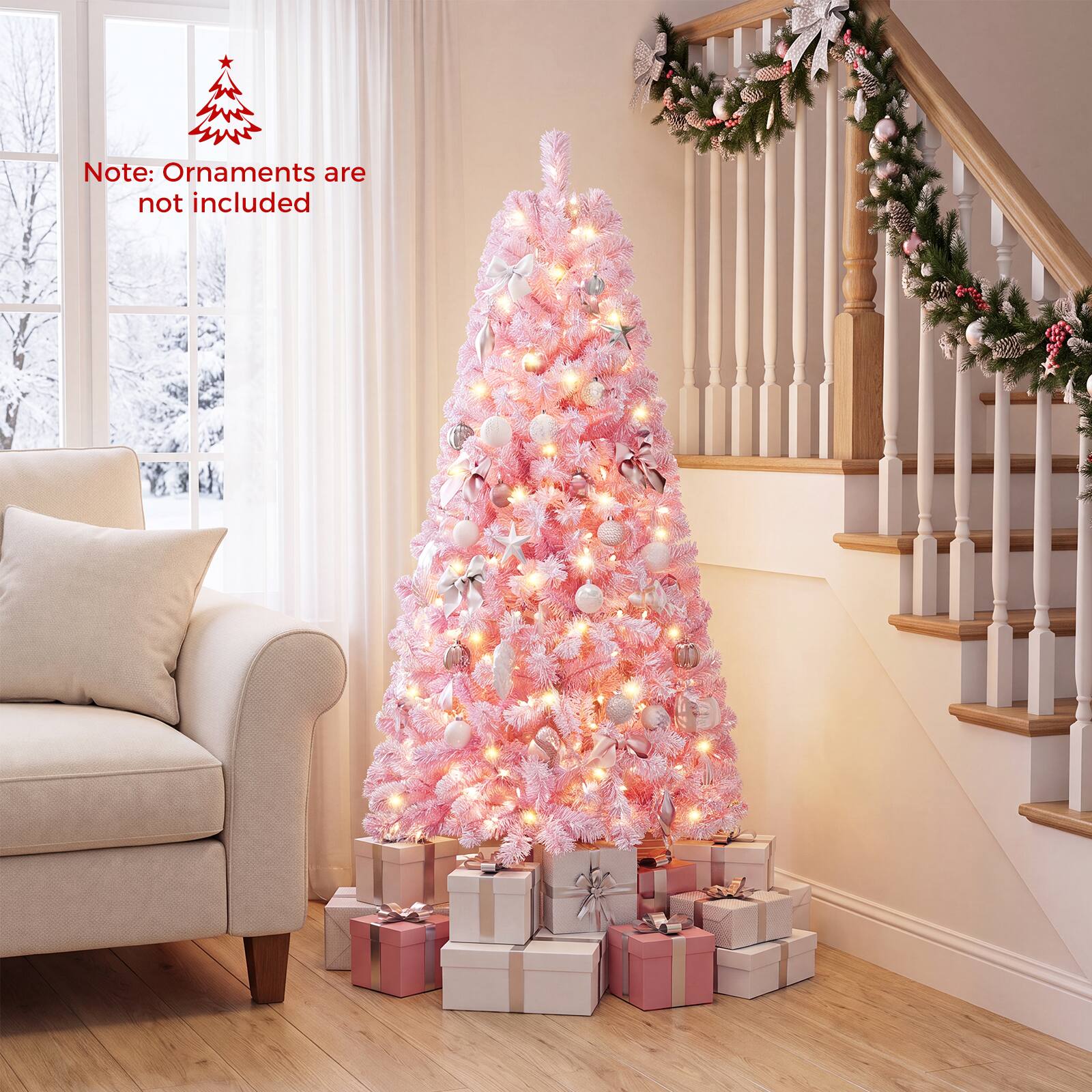 Note: Ornaments are not included