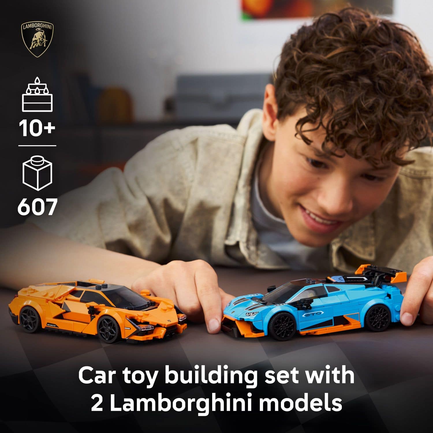 LAMBORGHINI 10+ 607 Car toy building set with 2 Lamborghini models