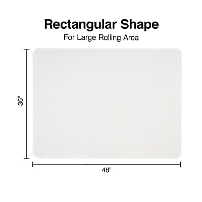 Rectangular Shape  
For Large Rolling Area  

36"  
48"