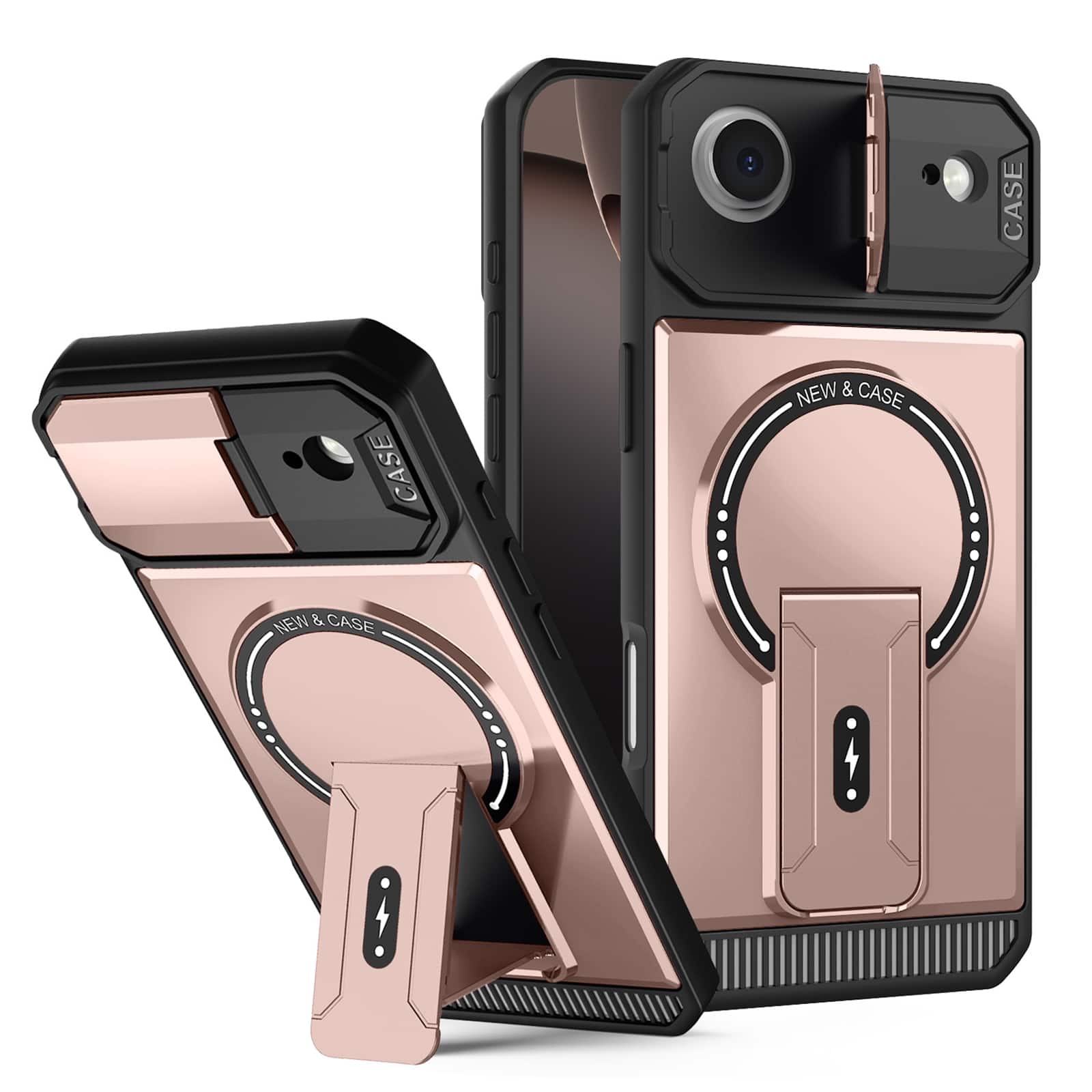 Dteck - Magnetic Case for Apple iPhone Air, Shockproof Lens Stand Hybrid Hard PC TPU Rugged Cover - Rosegold price history on PriceWatchPro