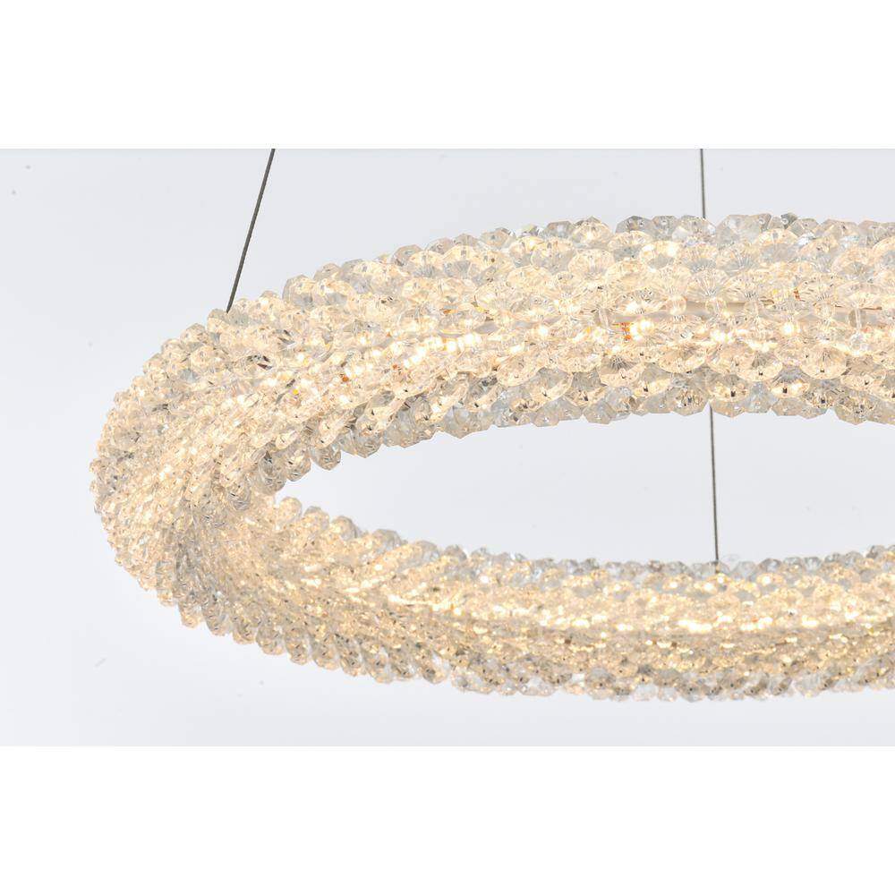 Alt View 8. Elegant Lighting - Bowen 18 inch Adjustable LED Chandelier in Chrome - Chrome.