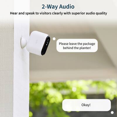 Arlo Essential 3 HD – Videocamera Wi-Fi Esterna, Batteria 6 Mesi, Visione Notturna A Colori, Faretto, Sirena, Audio Bidirezionale (2 Camere Bianche)