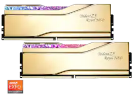 G.SKILL - Trident Z5 Royal 64GB DDR5 6000MHz RAM (2x32GB) - Gold