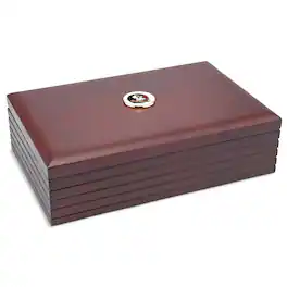 Jardine - Florida State Seminoles 6'' x 9'' Rosewood Desk Box - Brown