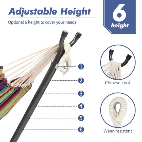 Adjustable Height  
Optional 6 height to cover your needs  

1  
2  
3  
4  
5  
6  

Chinese knot  
Wear-resistant