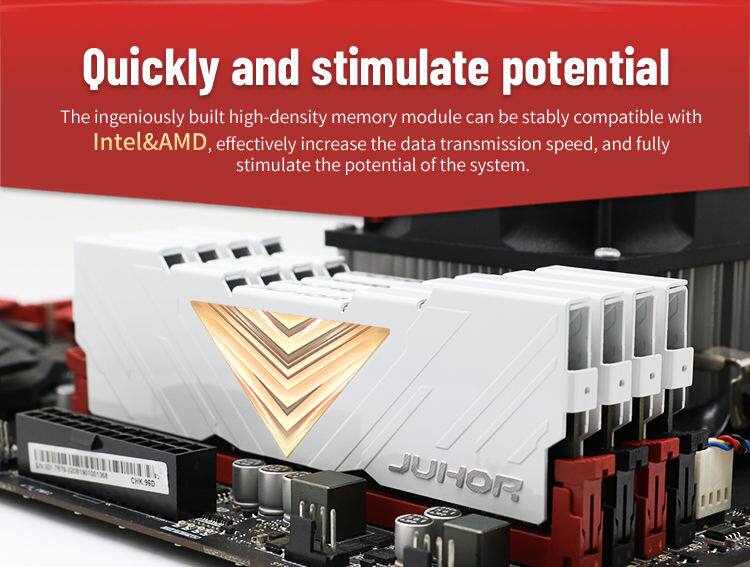 Quickly and stimulate potential

The ingeniously built high-density memory module can be stably compatible with Intel & AMD, effectively increase the data transmission speed, and fully stimulate the potential of the system. 

CHK.980 JUHOR
