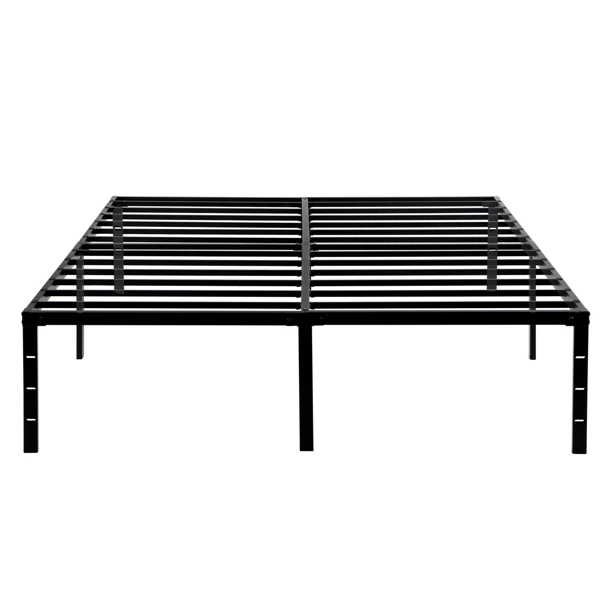 Alt View 1. GOODSILO - Queen Size Heavy Duty Metal Bed Frame with Quick Assembly and Noise-Free Design - Black.