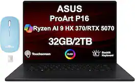 ASUS - ProArt P16 Laptop 16.0 2.8K Display (Ryzen AI 9 HX 370, 32GB, 2TB SSD, Win 11 Home) w/Dockztorm Wireless Mouse - Nano Black