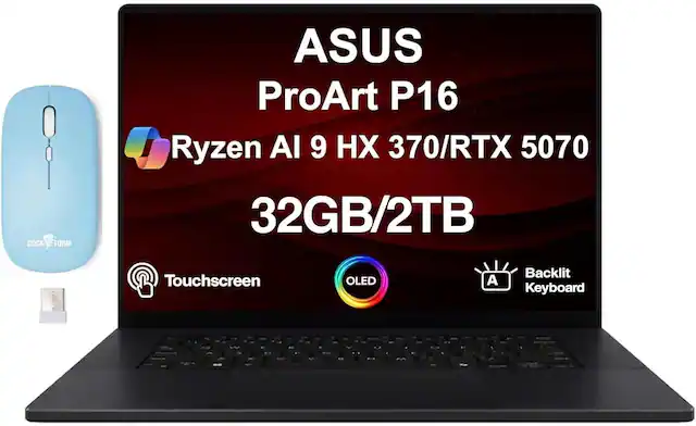 DOCK TORM ASUS ProArt P16 Ryzen AI 9 HX 370/RTX 5070 32GB/2TB Touchscreen OLED A Backlit Keyboard