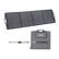 Front. VEVOR - 200W Foldable Solar Panel, 24% High-Efficiency Portable Monocrystalline Solar Panel Charger with MC4 Output, USB-A - Black.