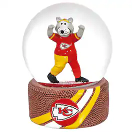 Evergreen Enterprises - Kansas City Chiefs 100mm Mascot Glass Water Globe - Multicolor