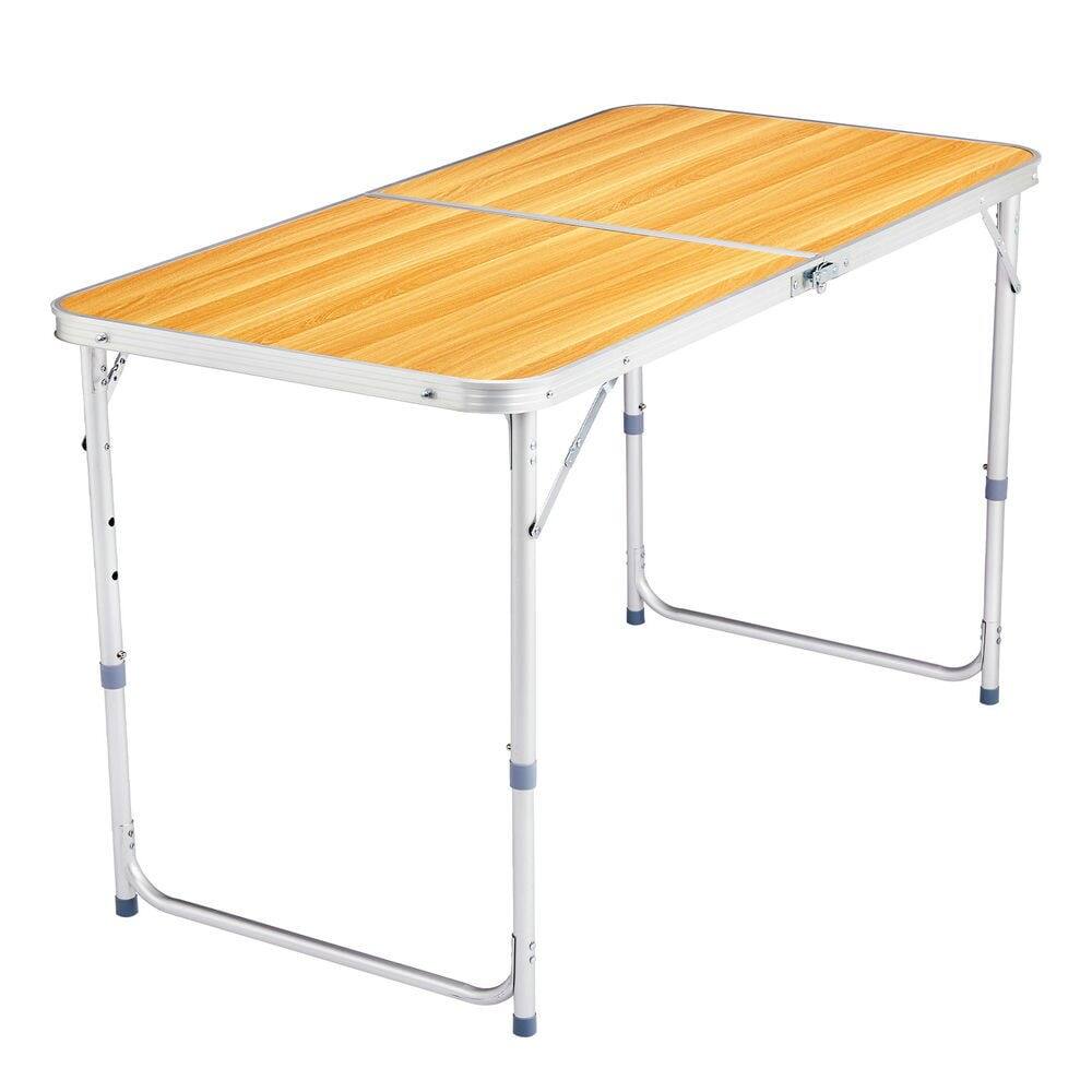 Alt View 5. Resenkos - Resenkos Portable Multi-Use Folding Table 4Ft - Wood Grain Design, Versatile Tabletop For Home, Wood Grain Color - Wood Grain Color.