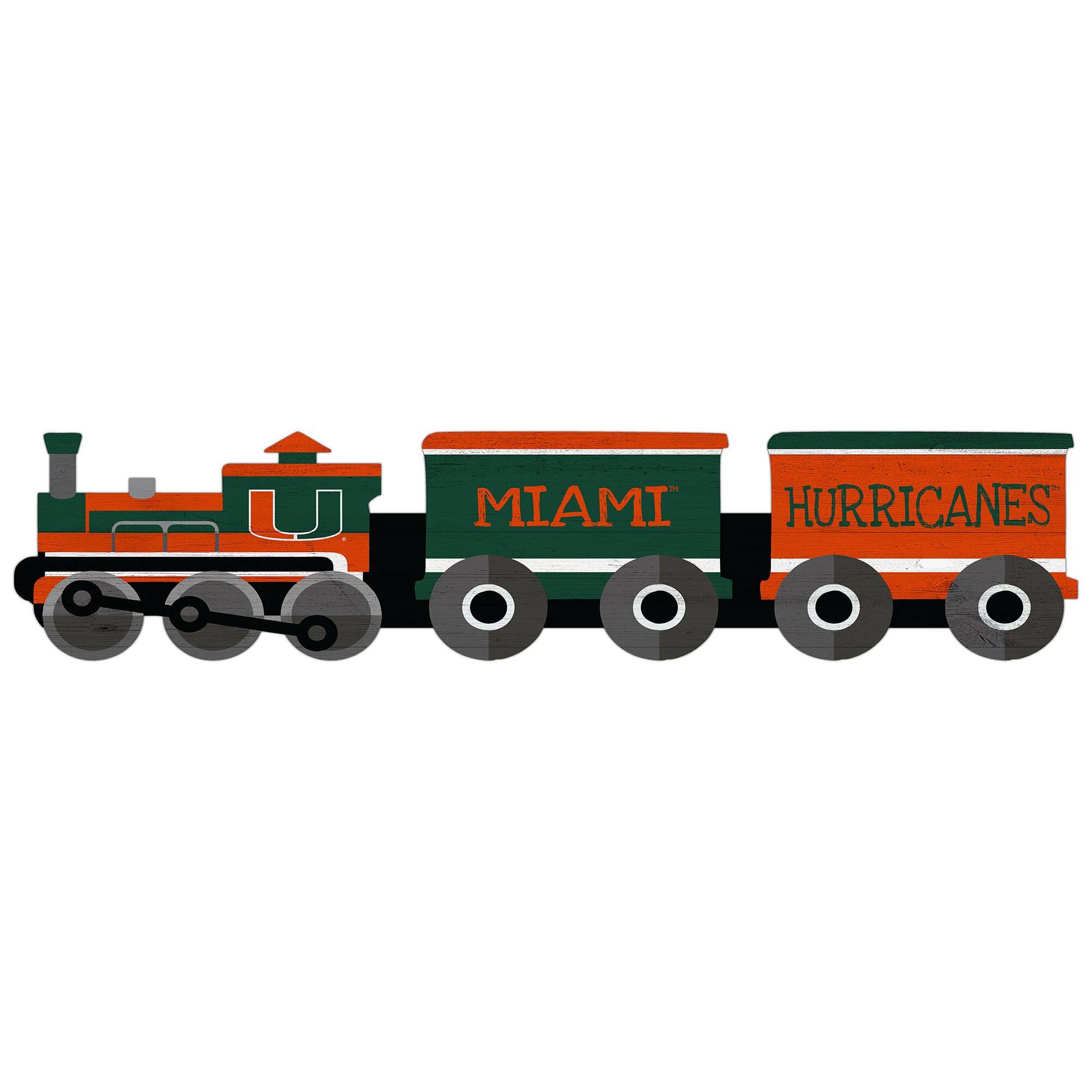 Miami Hurricanes 6'' x 24'' Train Cutout Sign