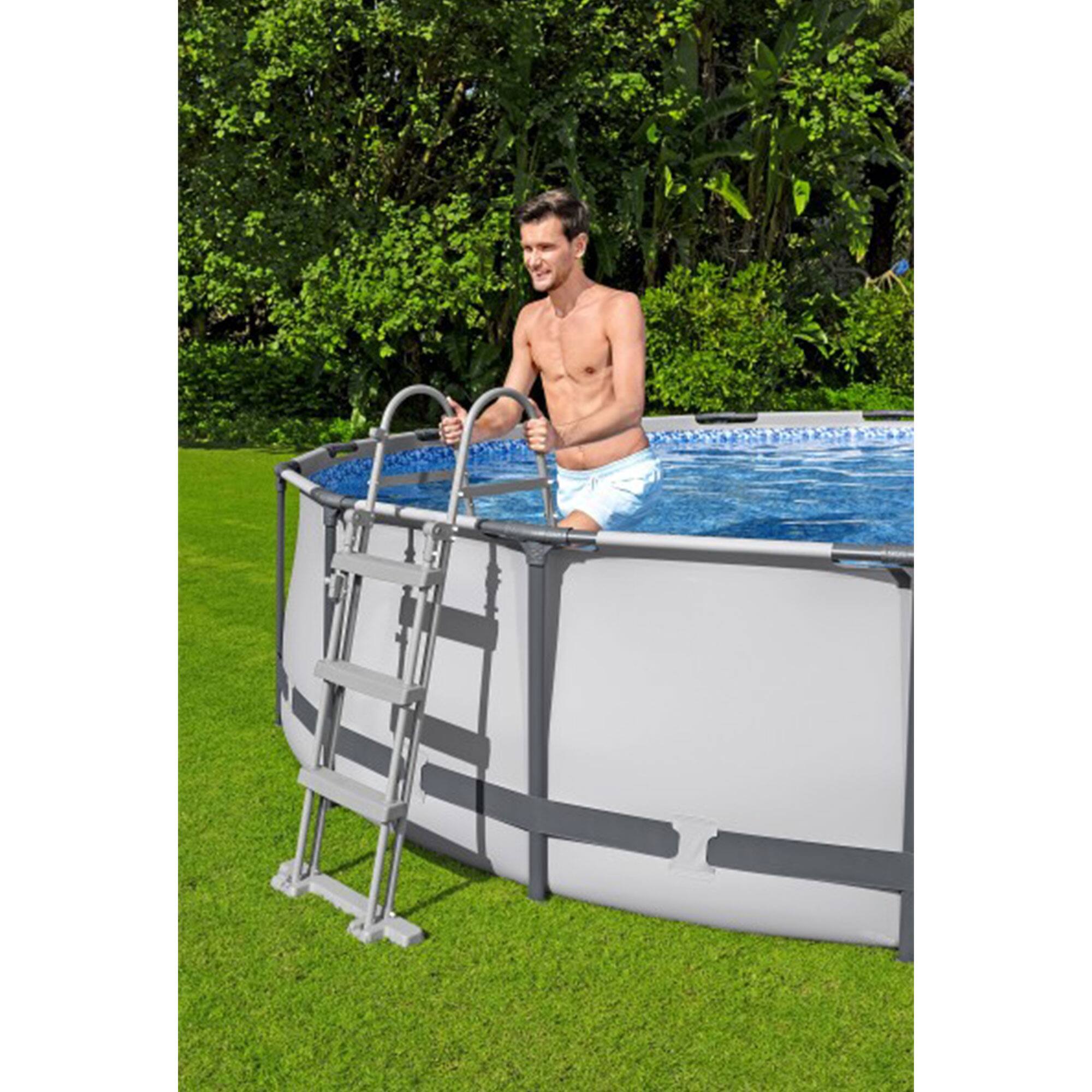Alt View 7. Bestway - Bestway Steel Pro MAX 15'x42" Round Above Ground Swimming Pool with Pump & Cover.