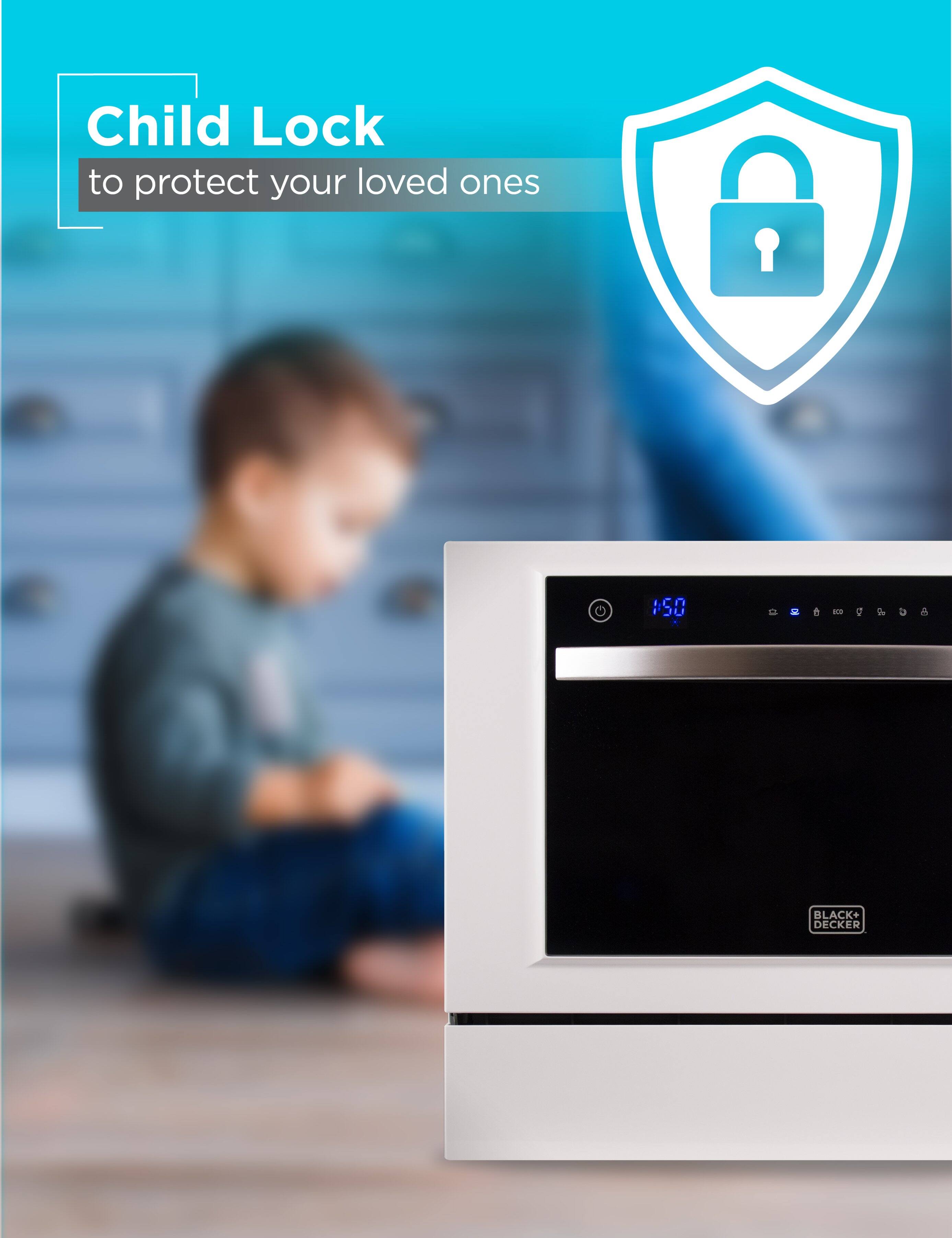 Angle. Black+Decker - BLACK+DECKER BCD6W Compact Countertop Dishwasher, 6 Place Settings, White.