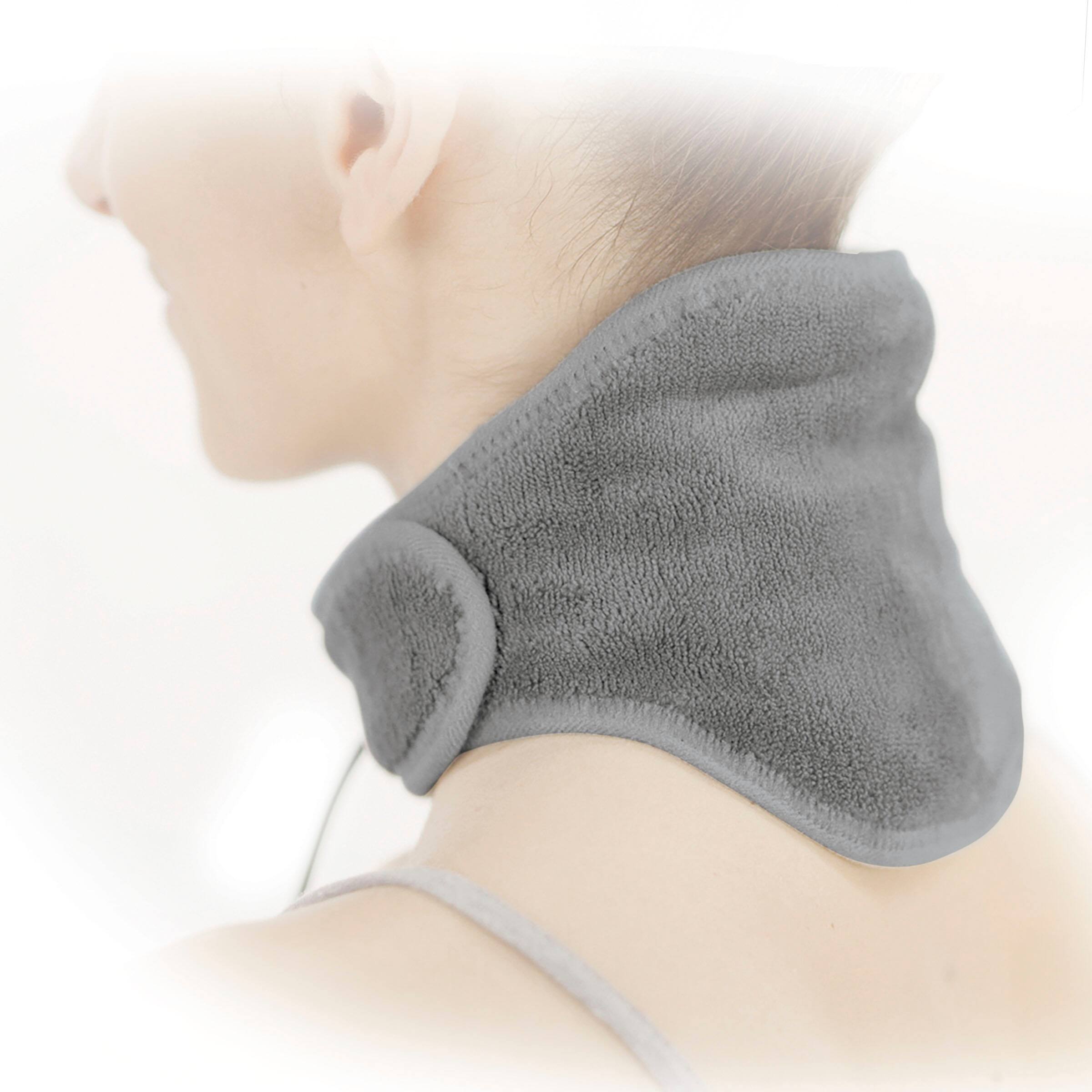 Left. Calming Heat - Calming Heat Neck Wrap - Gray.