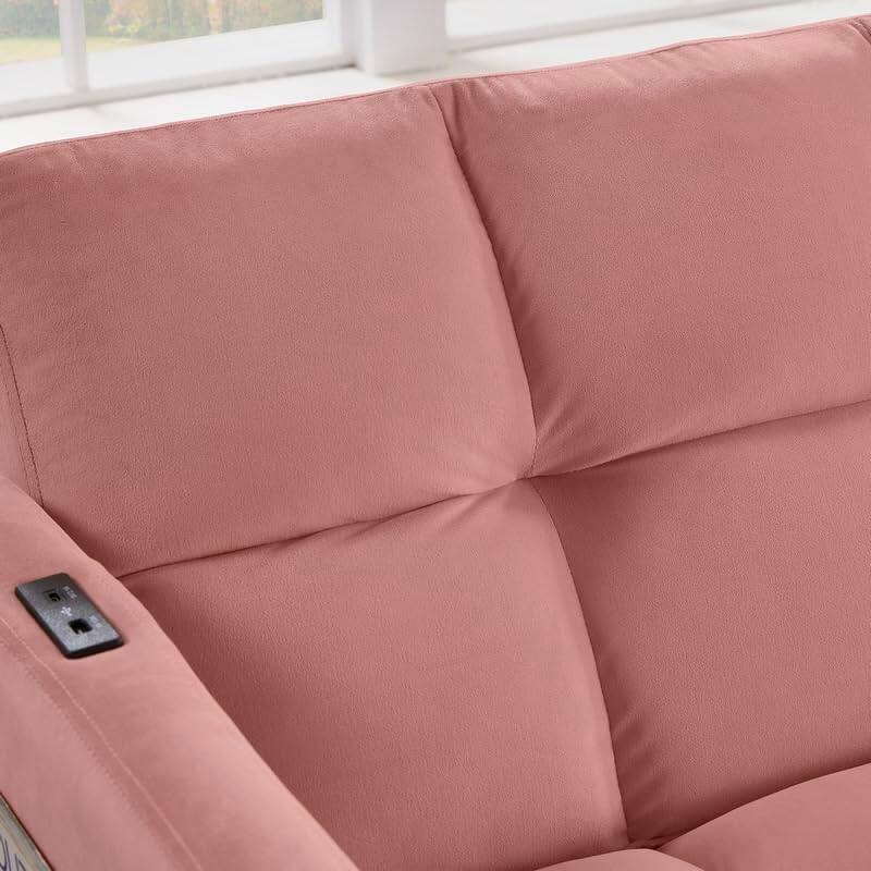 Alt View 8. Trinkets Crazed - Velvet Futon Couch Convertible Folding Sofa Bed Tufted Couch for Apartment  - pink.