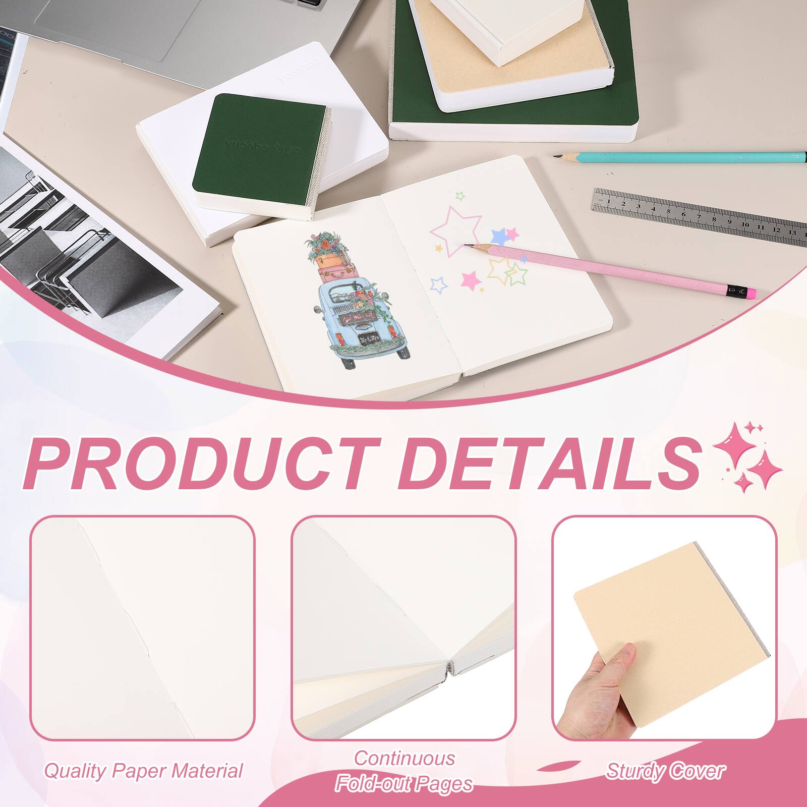 PRODUCT DETAILS

Quality Paper Material
Continuous Fold-out Pages
Sturdy Cover