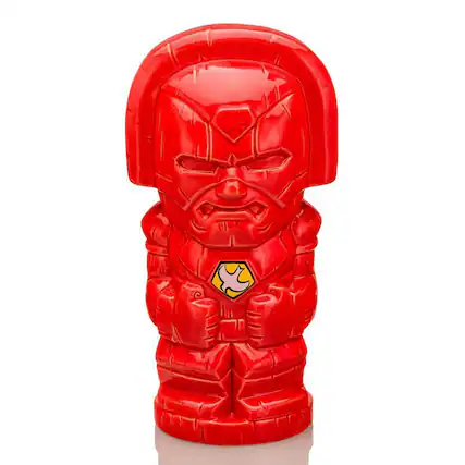 Front. DC Comics - Geeki Tikis The Suicide Squad Peacemaker 12 Ounce Ceramic Mug - Red.