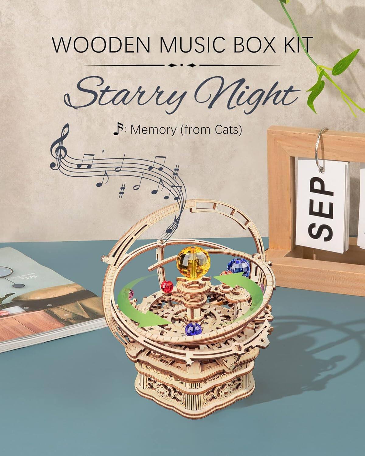 WOODEN MUSIC BOX KIT  
Starry Night  
Memory (from Cats)  
SEP 179