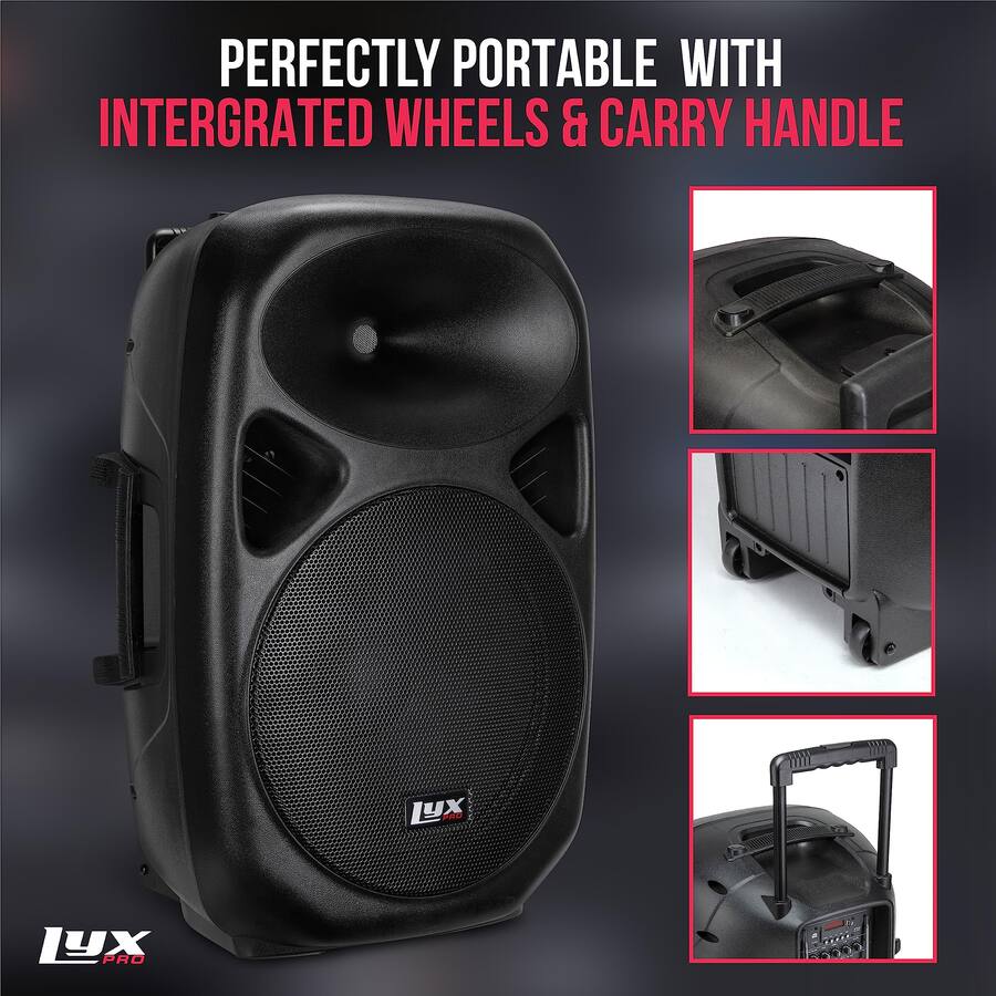 luxysound様 Lyxpro 15 Inch Rechargeable Battery PA Speaker, PA System W