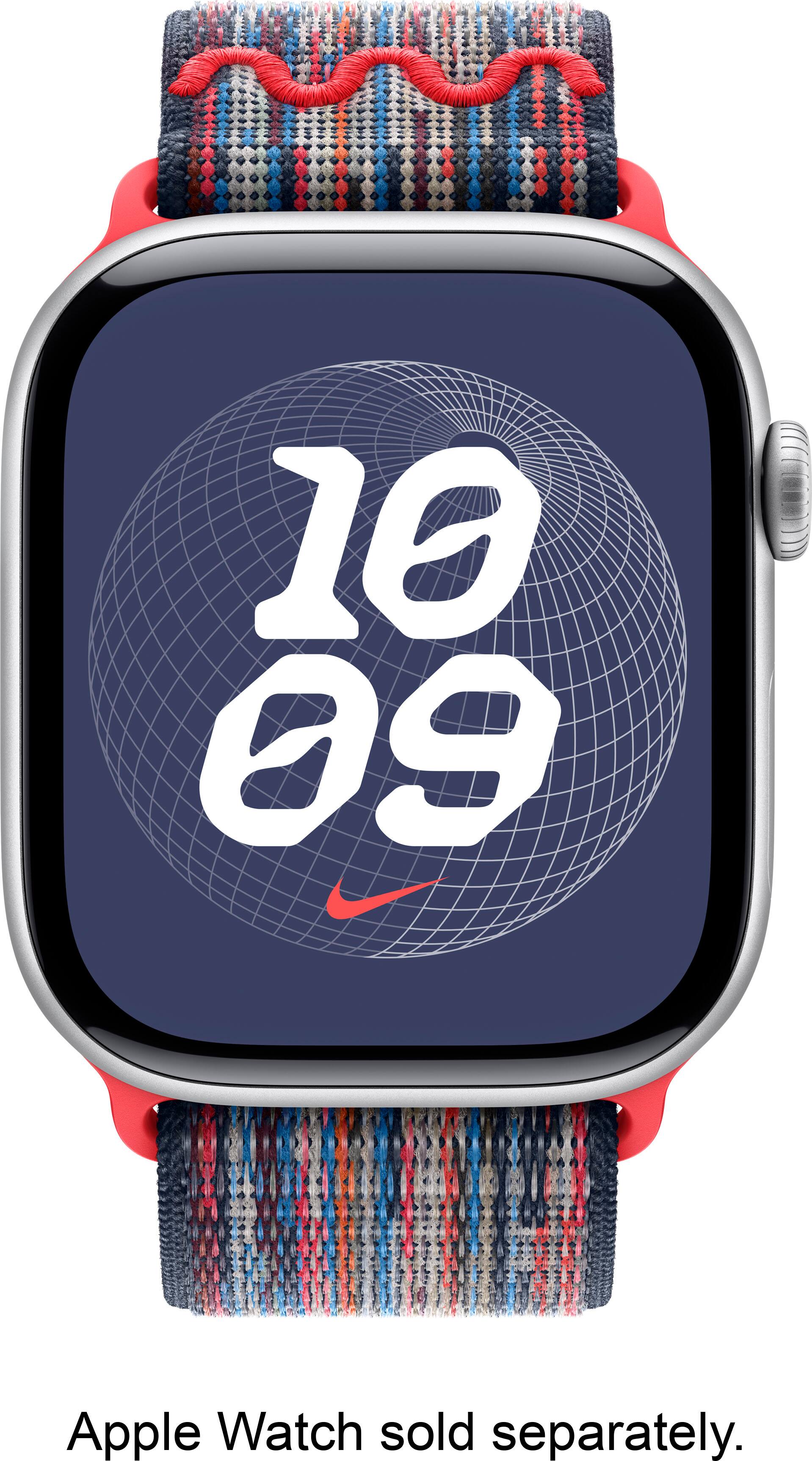 The text on the image reads: "10 09 Apple Watch sold separately."