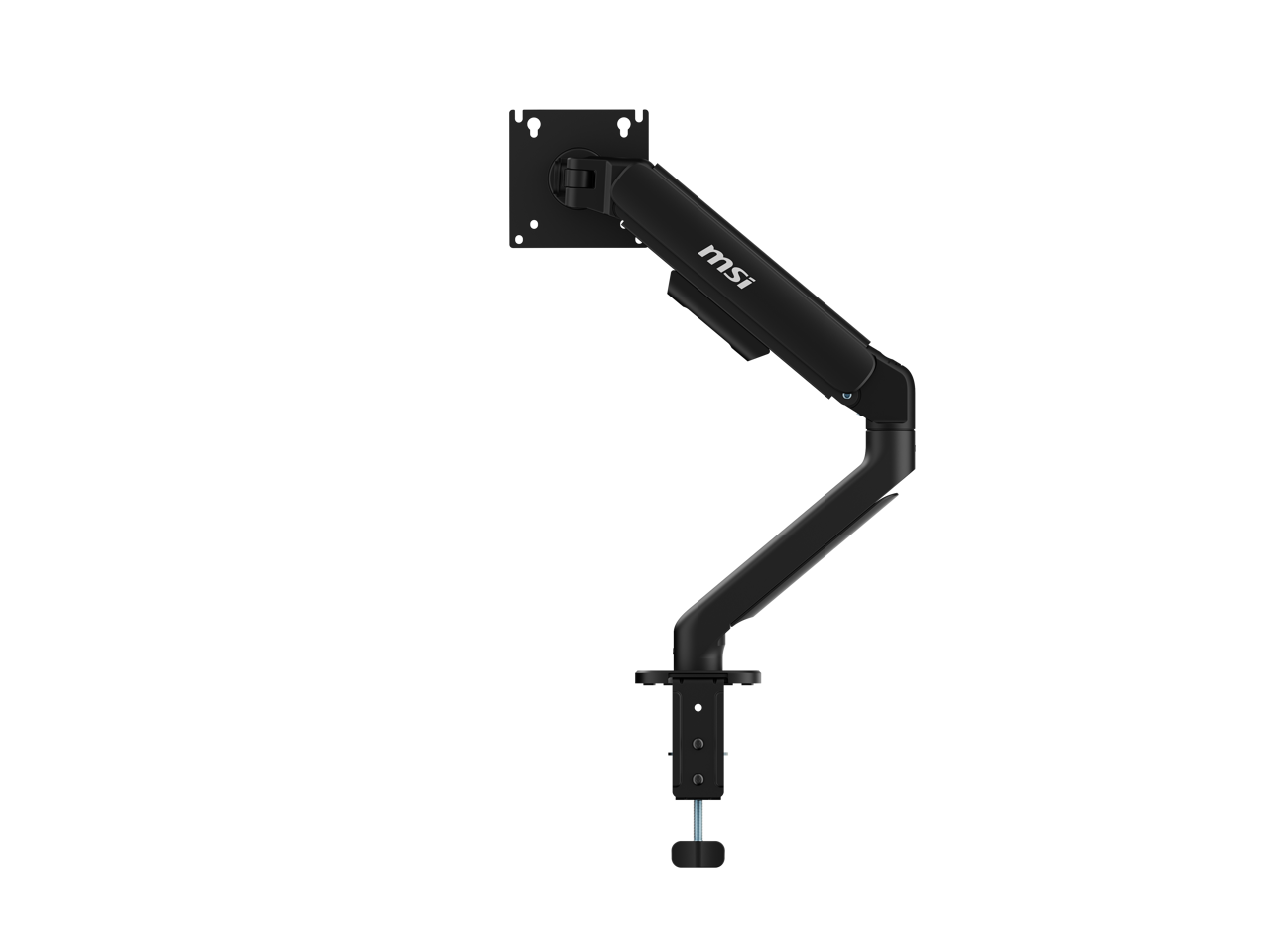 Alt View 10. MSI - MAG MT101G Single Monitor Arm – Adjustable Desk Mount, VESA Compatible, 17–32in, 22 lbs Capacity, Clamp & Grommet - Matte Black.