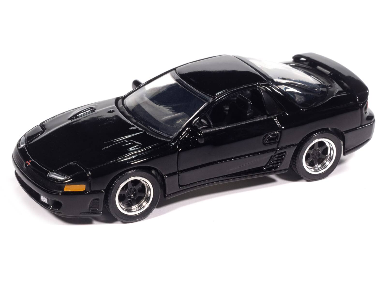 Alt View 1. Autoworld - 1993 Mitsubishi 3000GT VR-4 Albany Black Pearl "Import Legends" Series 1/64 Diecast Model Car by Auto World.
