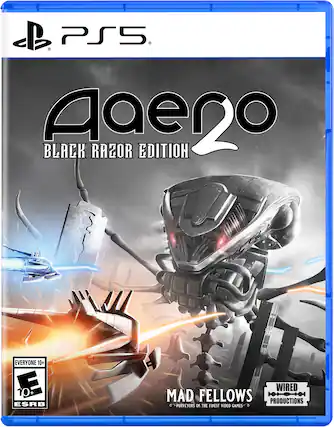PS5
Aero 2
Black Razor Edition
Everyone 10+
ESRB
Wired Mad Fellows Productions
Purveyors of the Finest Video Games - E10+ (Everyone 10+)