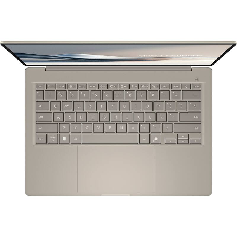 ASUS ZenBook

Esc 1 2 3 4 5 6 7 8 9 0 - = Backspace

Tab Q W E R T Y U I O P [ ] \

Caps Lock A S D F G H J K L ; '

Shift Z X C V B N M , . /

Fn Ctrl Fn Alt Spacebar Alt

Ctrl Windows Fn Alt