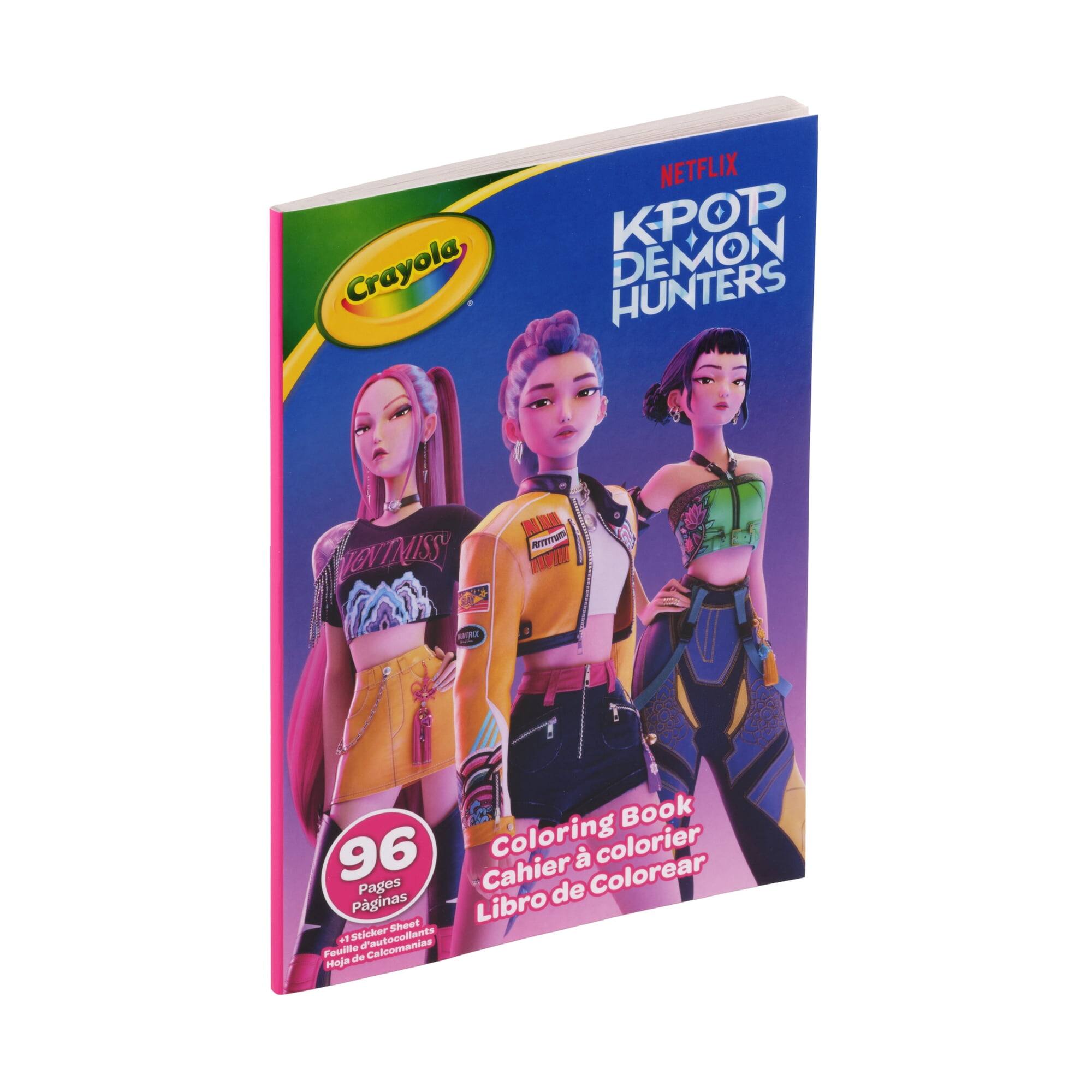 Crayola  
NETFLIX KPOP DEMON HUNTERS  
NIIII RITITTUTION VENTNISS adidas  
Coloring Book 96 Cahier à colorier Páginas Libro de Colorear Sticker Sheet Feuille +1 d'autocollants Calcomanias Hoja de