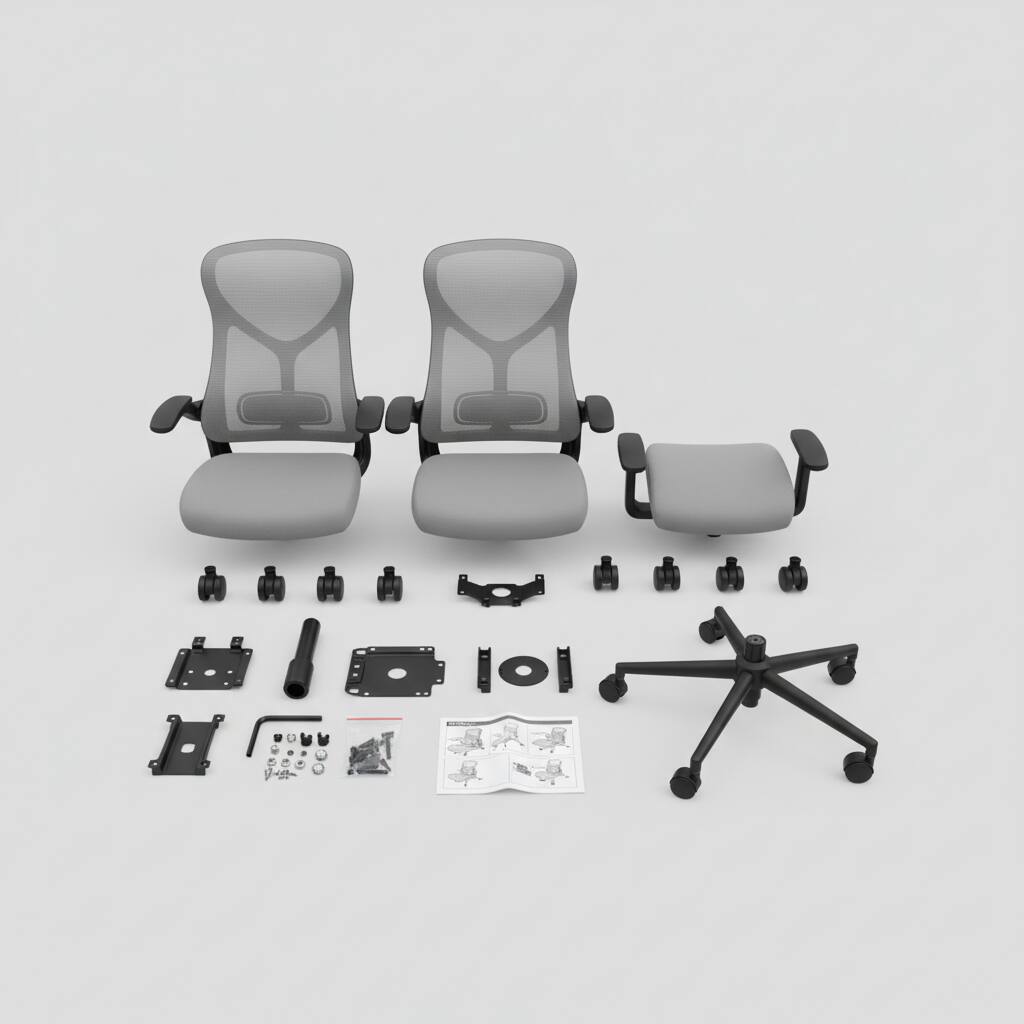 Alt View 1. AOITUN - Comfort Office Chair for Daily Work, Ergonomic Seat with Lumbar Support, Ideal for Home Offices, College Dorm Rooms - Gray.