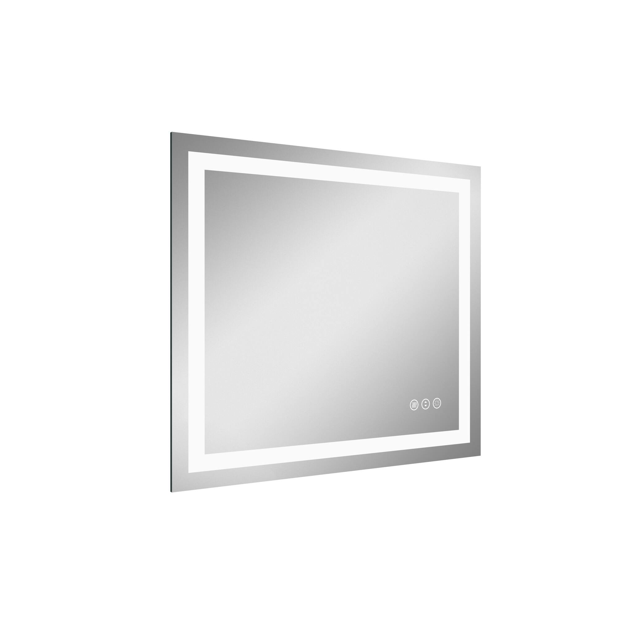 Alt View 1. Boyel Living - 32 in W x 28 in L Rectangular Frameless Wall Bathroom Vanity Mirror with Front and Backlit and Anti Fog.
