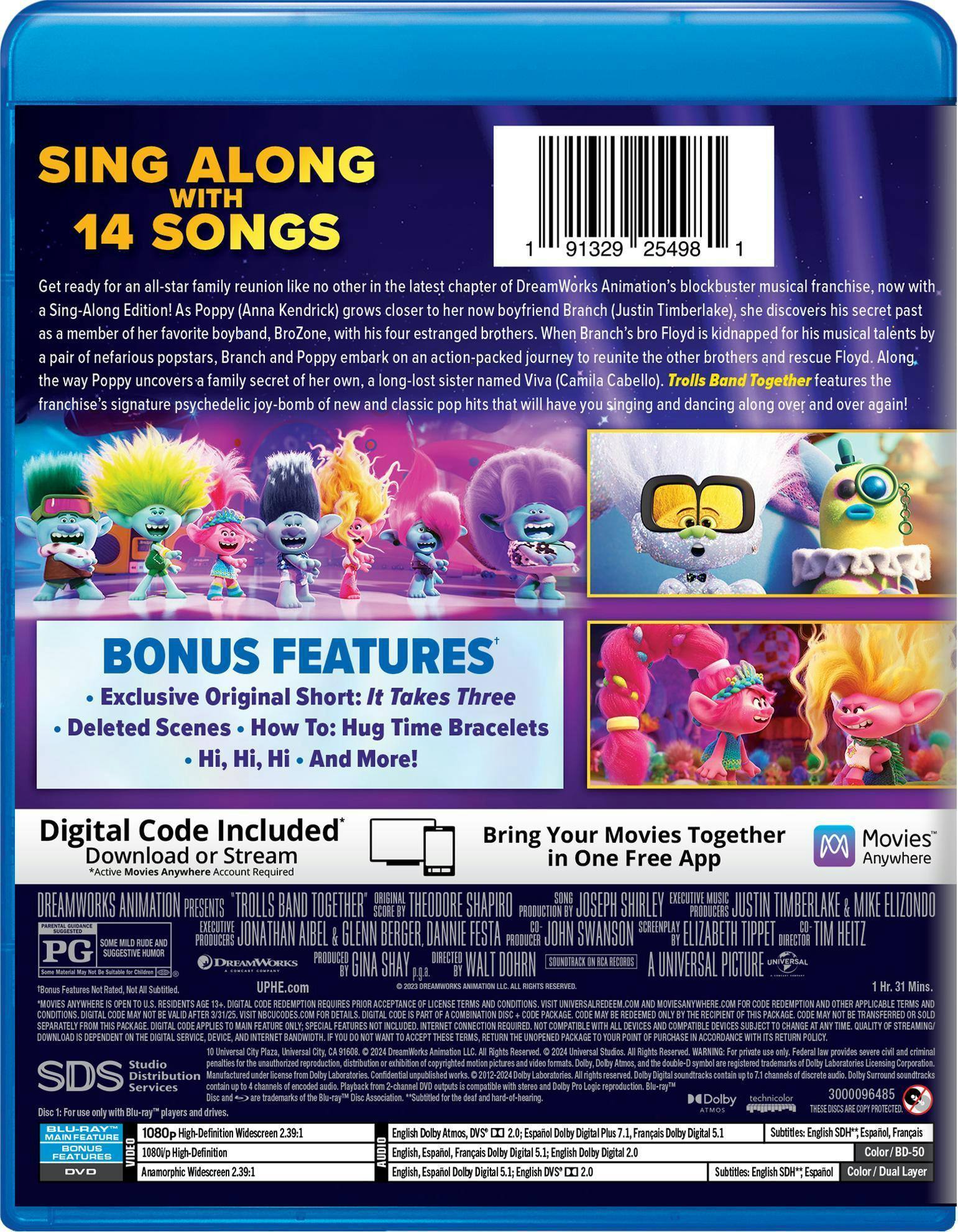 Back. Trolls Band Together (with DVD) [Blu-ray].
