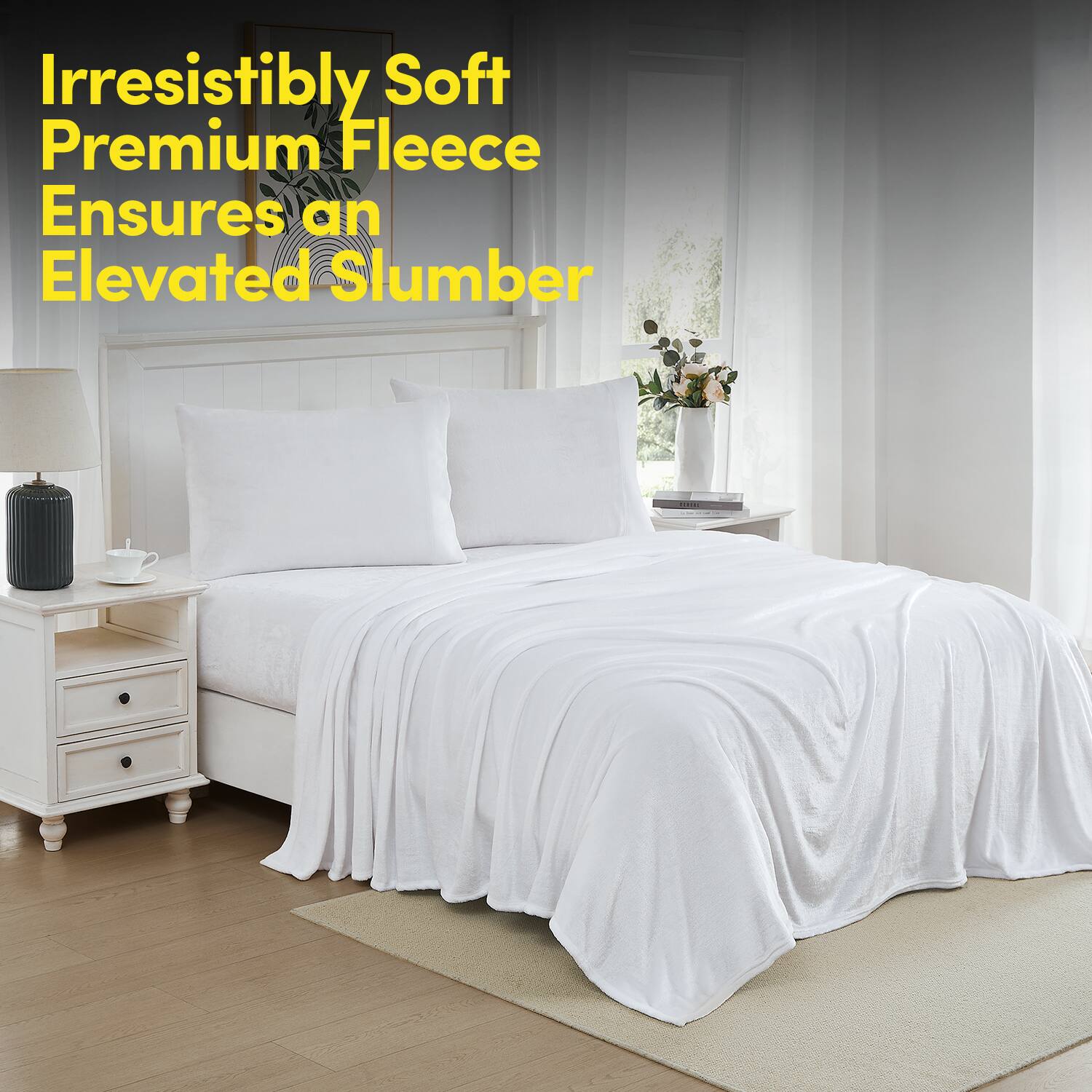 Irresistibly Soft Premium Fleece Ensures an Elevated Slumber