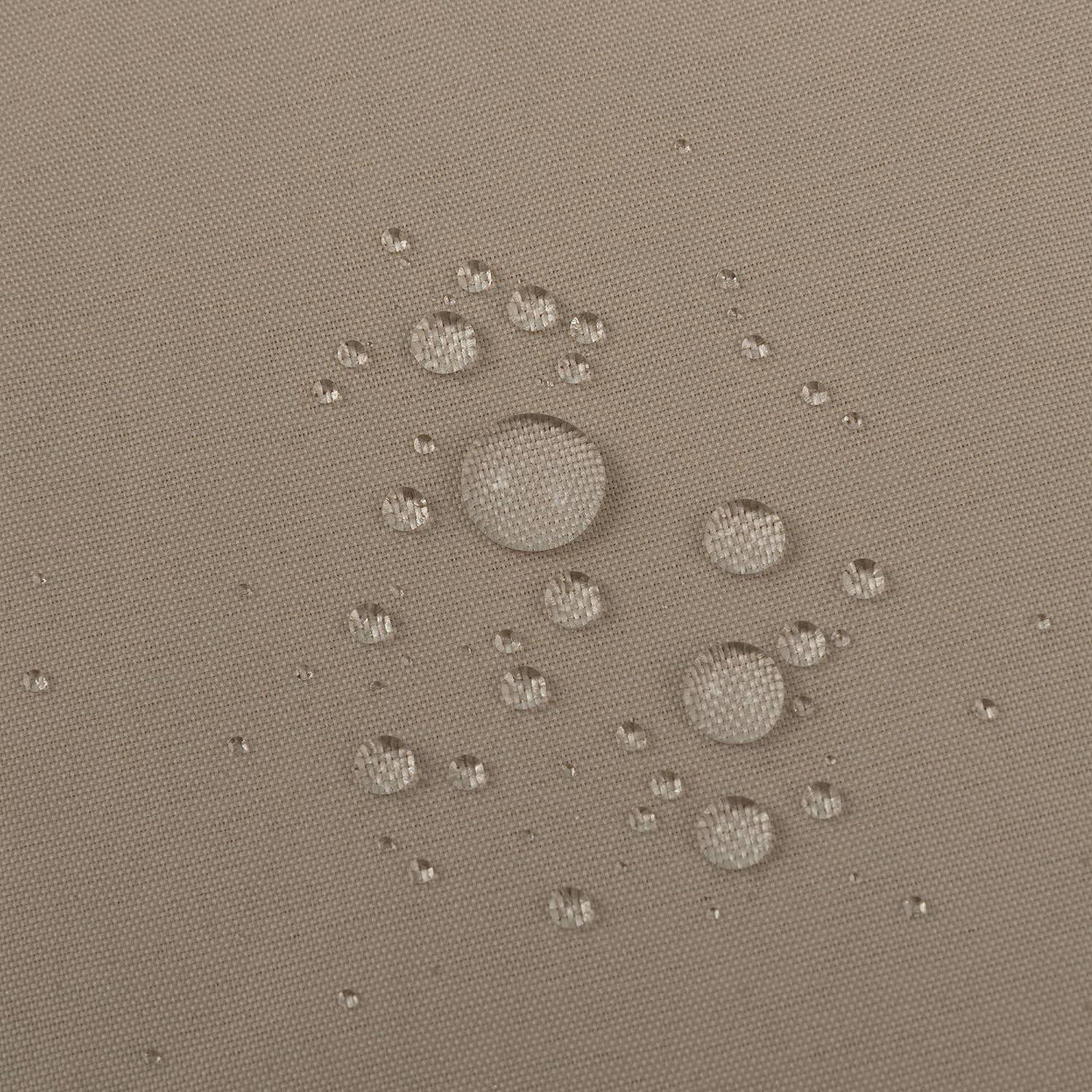 Left. Kate Aurora - Montauk Accents Bliss Linen/Taupe Water Resistant Fabric Shower Liner - Standard Size - Brown.