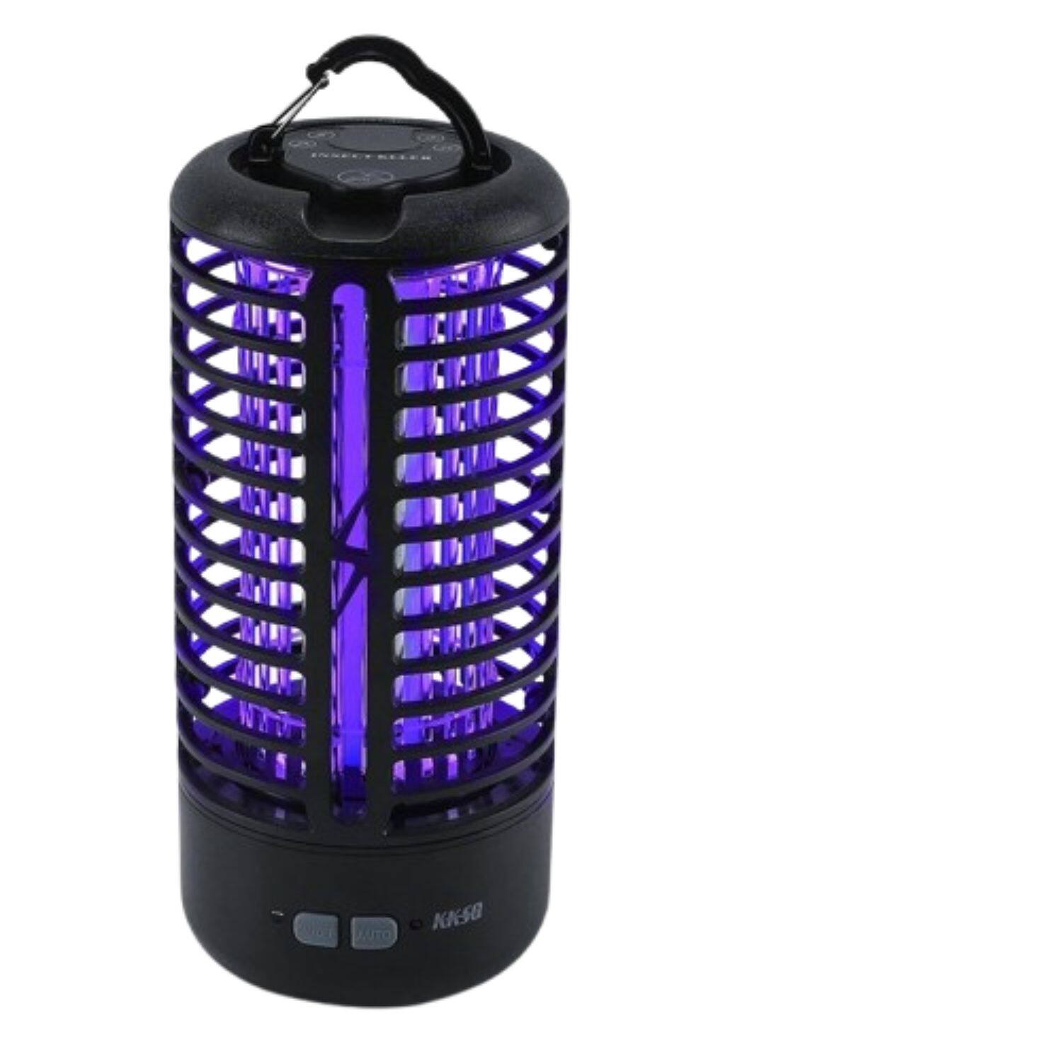 Back. Stock Preferred - Rechargeable UV Mosquito Zapper Lamp - Black.