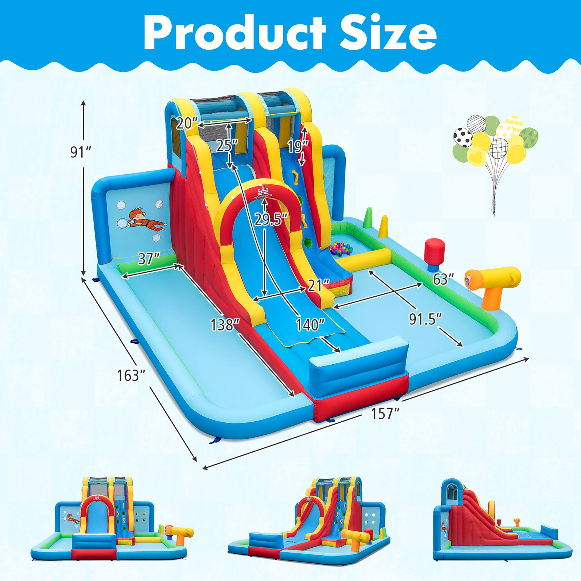 Product Size  
91" 20" 25" 19" 29.5" 37" 21" 63" 138" 140" 91.5" 163" 157"