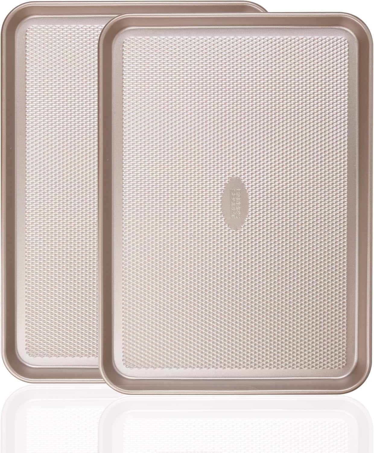 Baker's Secret - 2 Pack Jelly Roll Pan 15.75x10.9', Commercial Cookie Sheets for Baking with Diamond Texture Surface