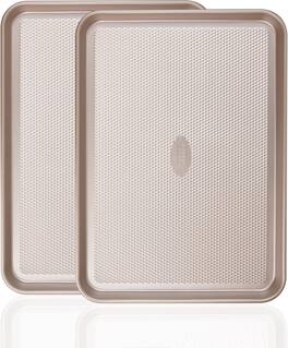 Baker's Secret - 2 Pack Jelly Roll Pan 15.75x10.9', Commercial Cookie Sheets for Baking with Diamond Texture Surface