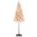 Front. Costway - 6 FT Pre-Lit Slim Pencil Christmas Tree Snow Flocked Xmas Décor with 175 Lights - Green/White.