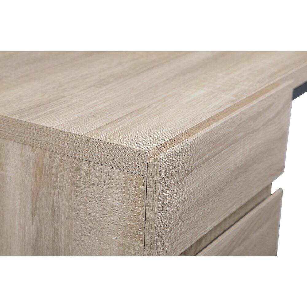 Alt View 8. Elegant Decor - Emerson 42 inch Desk in Mango Wood - Mango Wood And Black.